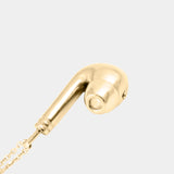Earbud Charm Necklace - 14k Yellow Gold