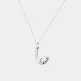 Mini Earbud Charm Necklace - .925 Silver