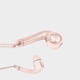 Mini Earbud Charm Necklace - 14k Rose Gold