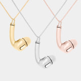 Earbud Charm Necklace - .925 Silver