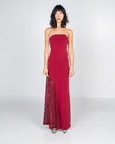 Crimson Motherboard Slit Dress