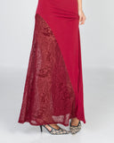 Crimson Motherboard Slit Dress