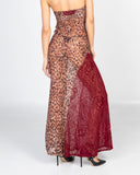 Leopard Motherboard Slit Dress