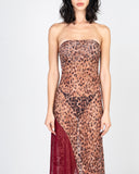 Leopard Motherboard Slit Dress