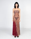 Leopard Motherboard Slit Dress