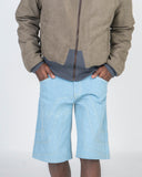 Lightwash Denim Tab Shorts