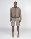 Leopard Tab Canvas Shorts