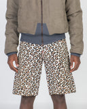 Leopard Tab Canvas Shorts