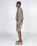 Leopard Tab Canvas Shorts