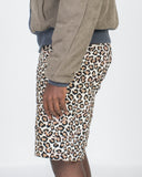 Leopard Tab Canvas Shorts