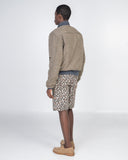 Leopard Tab Canvas Shorts