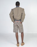 Leopard Tab Canvas Shorts