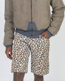 Leopard Tab Canvas Shorts