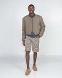 Leopard Tab Canvas Shorts