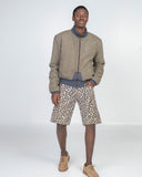 Leopard Tab Canvas Shorts