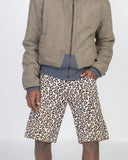 Leopard Tab Canvas Shorts