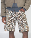 Leopard Tab Canvas Shorts