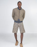 Leopard Tab Canvas Shorts