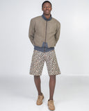 Leopard Tab Canvas Shorts