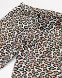 Leopard Tab Canvas Shorts